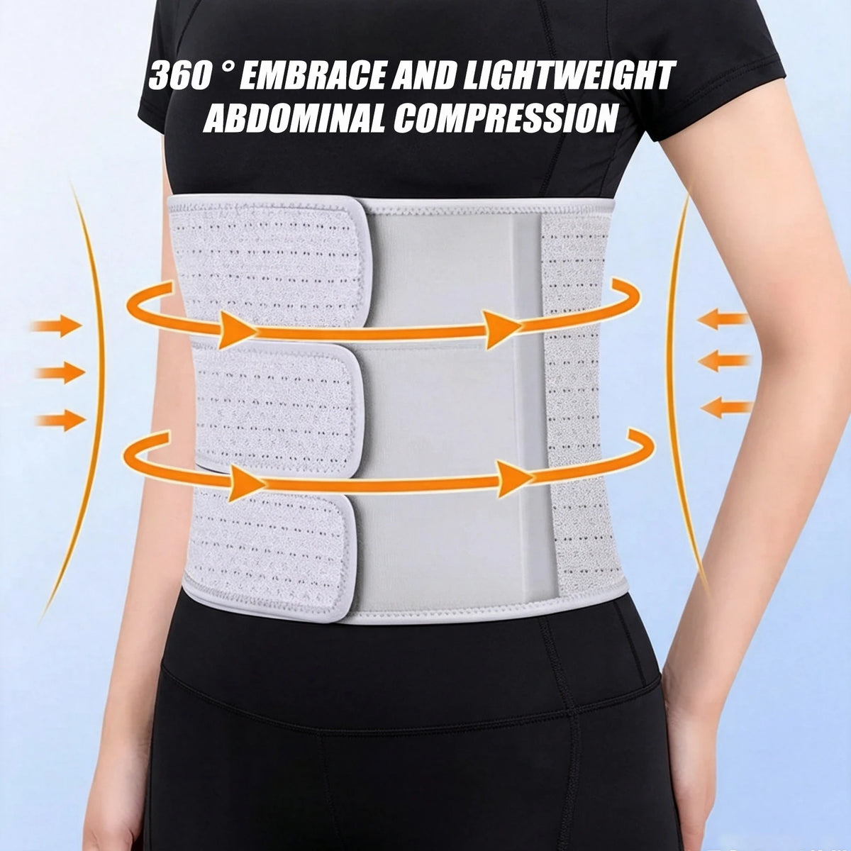 360 degree lightweight abdominal compression across the whole midsection
