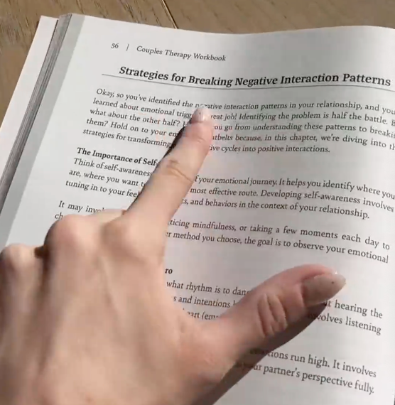 Inside the book: page 56, strategies for breaking negative interaction patterns