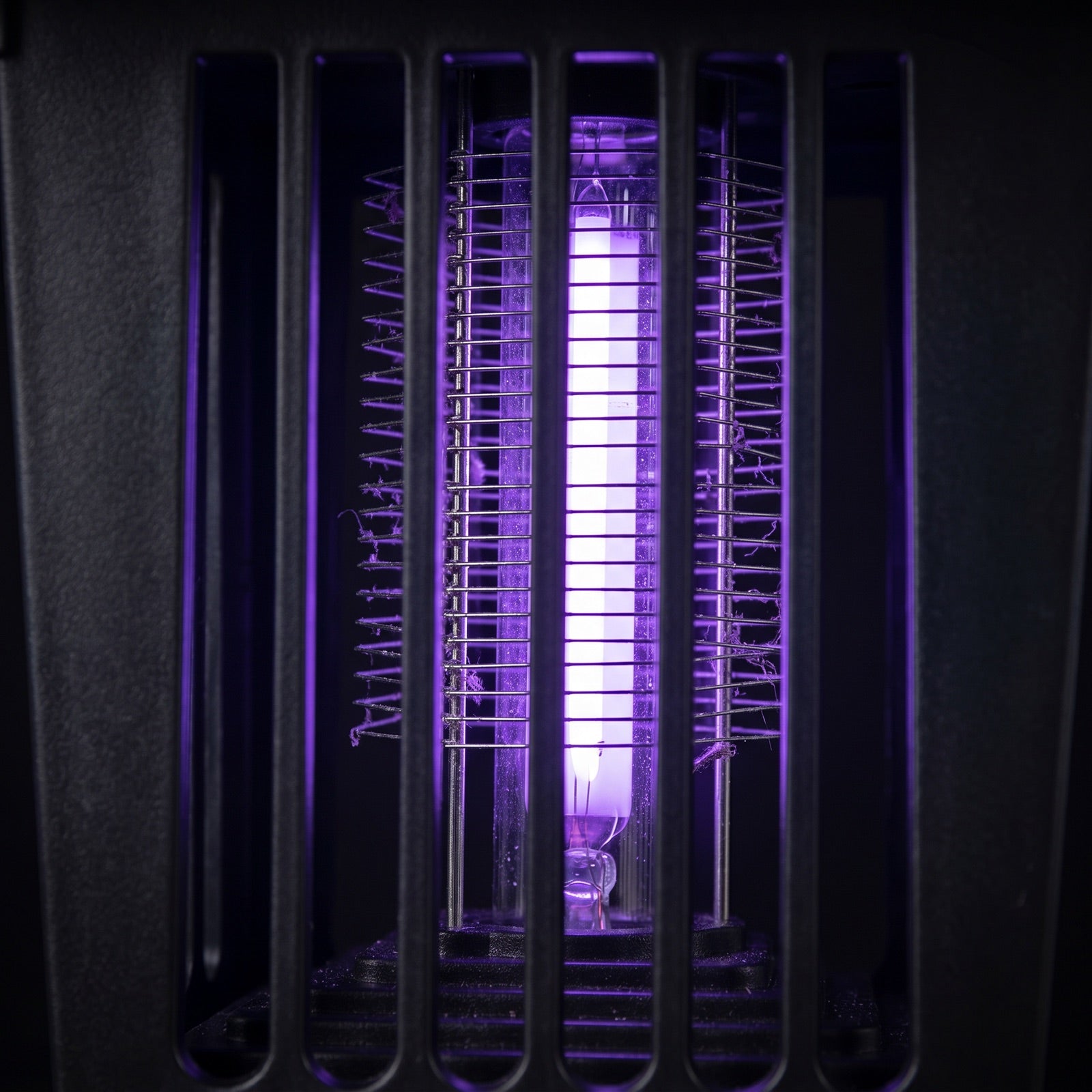 UV attractant tube and electrified grid inside the BugZap